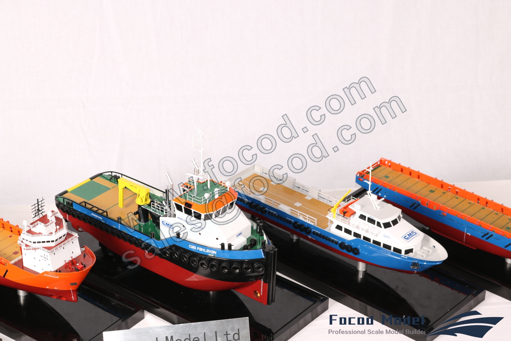 customized model of five 40cm ship models